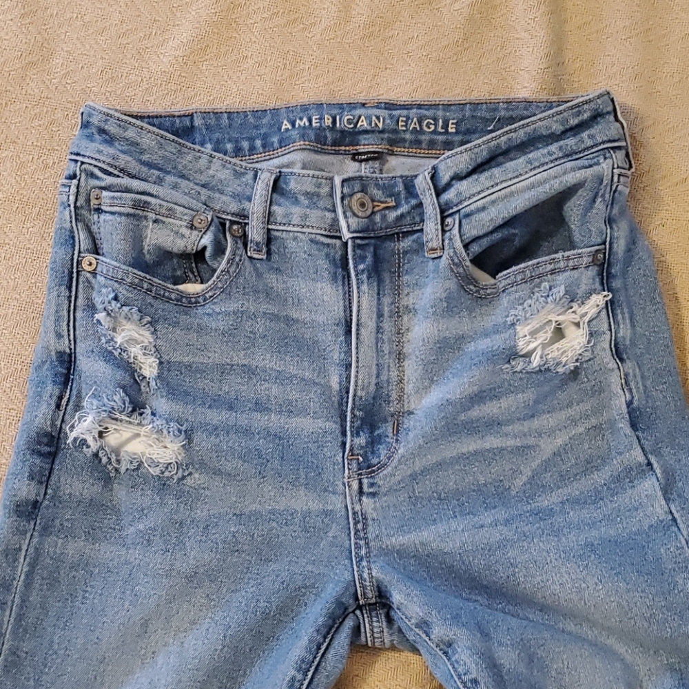 American Eagle size 6 xlong super high rise flare